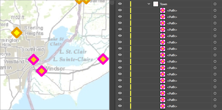 Diamond filled symbology Diamond filled symbology