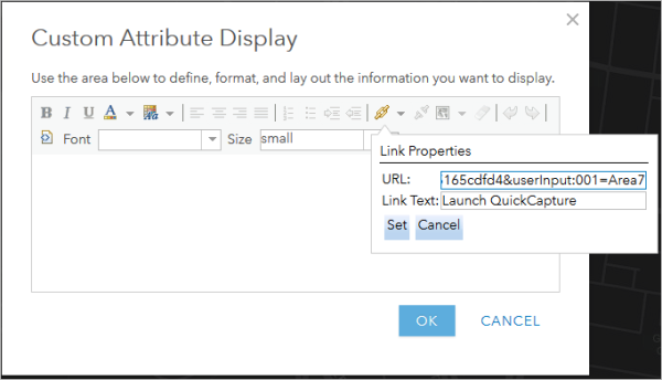 Set the link for the URL scheme in the custom attribute. Set the link for the URL scheme in the custom attribute.